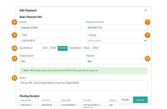 vendor payments screenshot 5 of 7